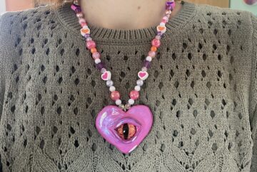 Collier Coeur Sacré Rose