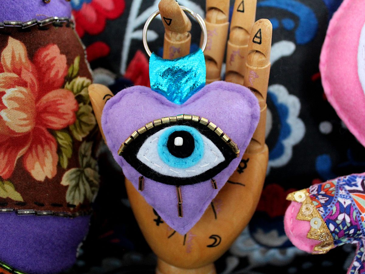 Porte-clés Amour de soi Violet 1